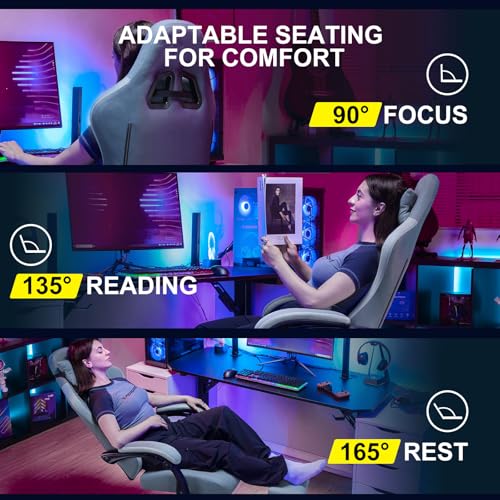 Gaming Chair with Pocket Spring Cushion and Footrest G97468