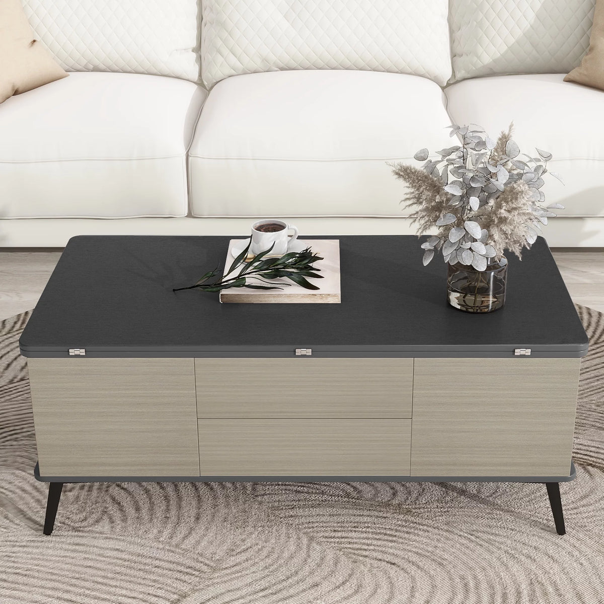 5 Pieces Lift Top Coffee Table Set with Storage F524913