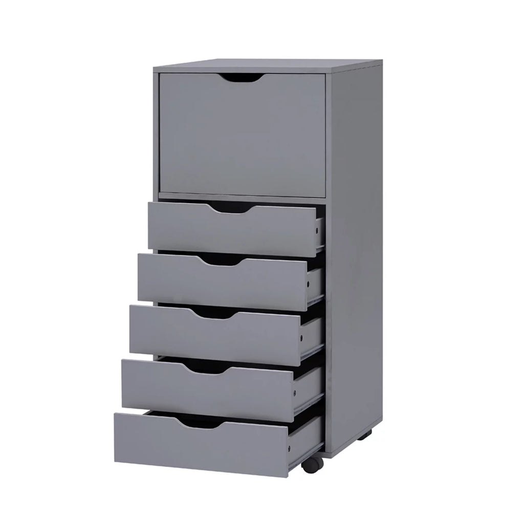 6 Drawer Gray Office Storage Cabinet E309465