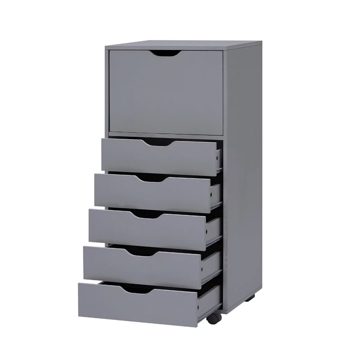 6 Drawer Gray Office Storage Cabinet E309465