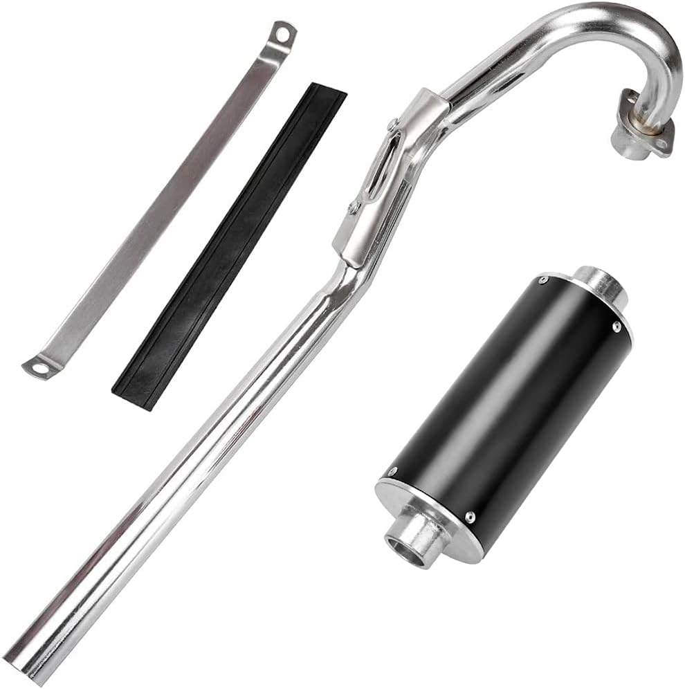 Black Pack of 2 Muffler Exhaust Silencer Pipe Head Assembly H5879