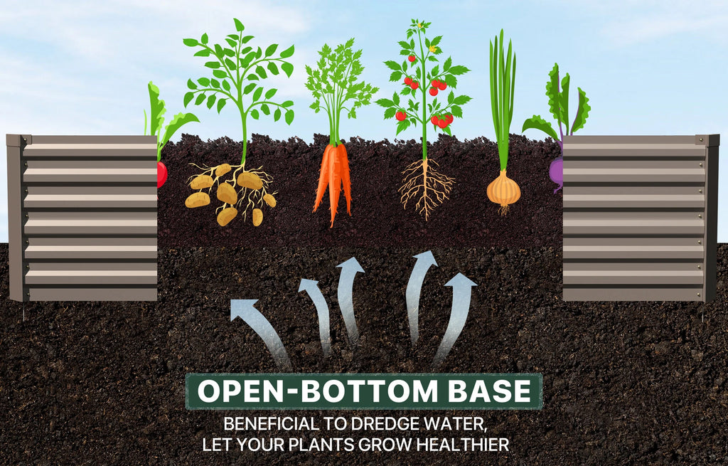 Galvanized Steel Raised Garden Bed 6x3x2 ft Brown K64345