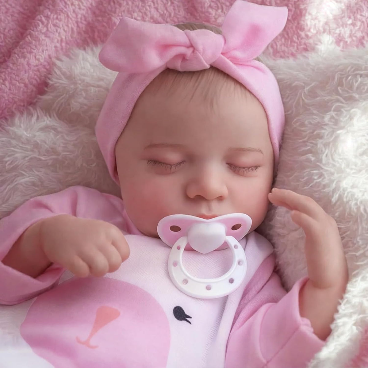17-Inch Soft Cloth Body Realistic Newborn Baby Dolls with Toy Accessories D762075