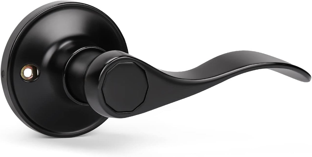 10 Pack Matte Black Passage Door Lever Sets R724856