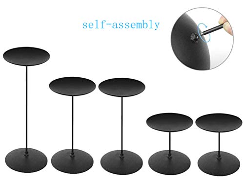 Gold Set of 5 Iron Candle Holders E927