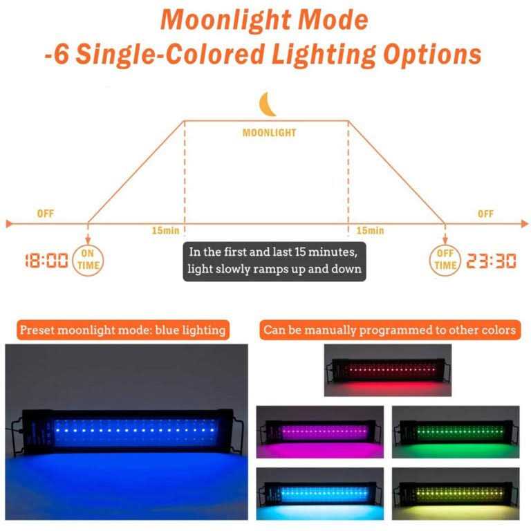 Extendable 7 Colors Full Spectrum LED Aquarium Light S990549