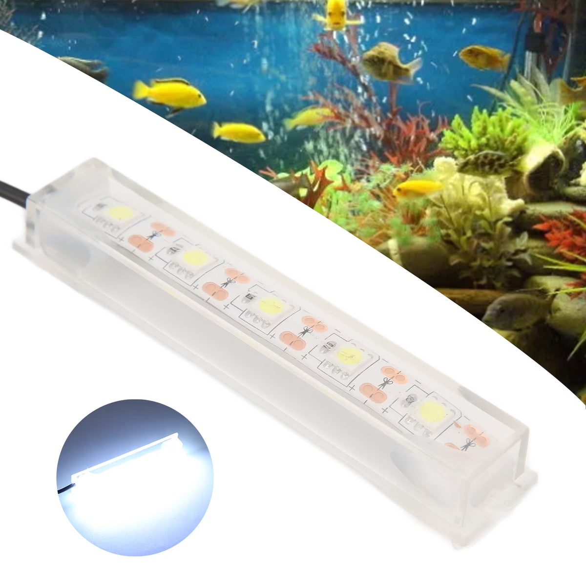 Aquarium Light Fish Tank LED Light White Light Q15848