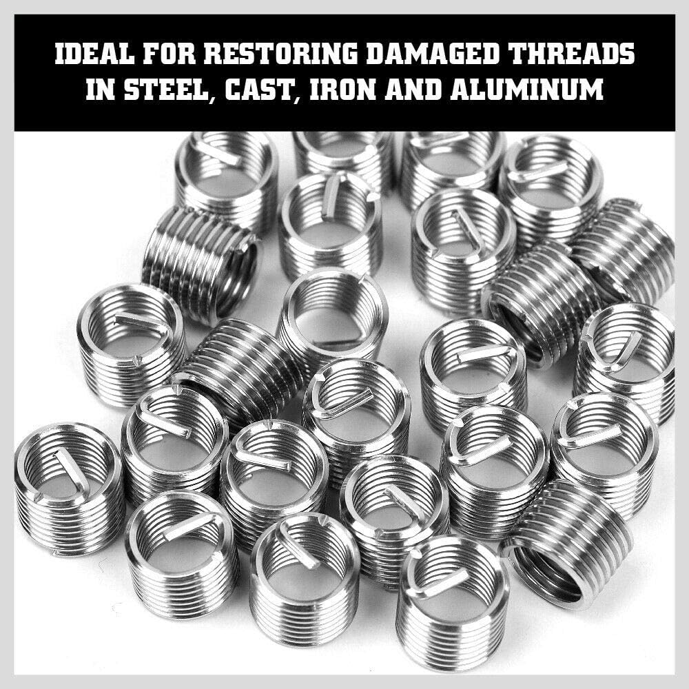 131Pc SAE Thread Repair Kit, HSS Drill Helicoil Repair Kit A22094
