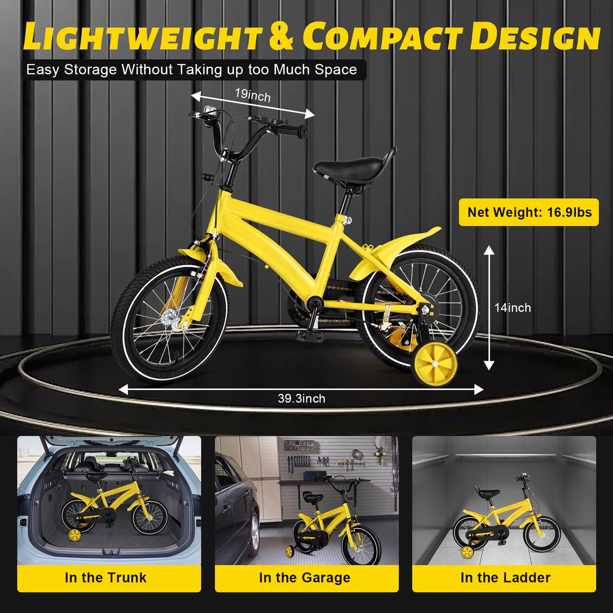 14 Children's Bicycle with Removable Training Wheels M1385