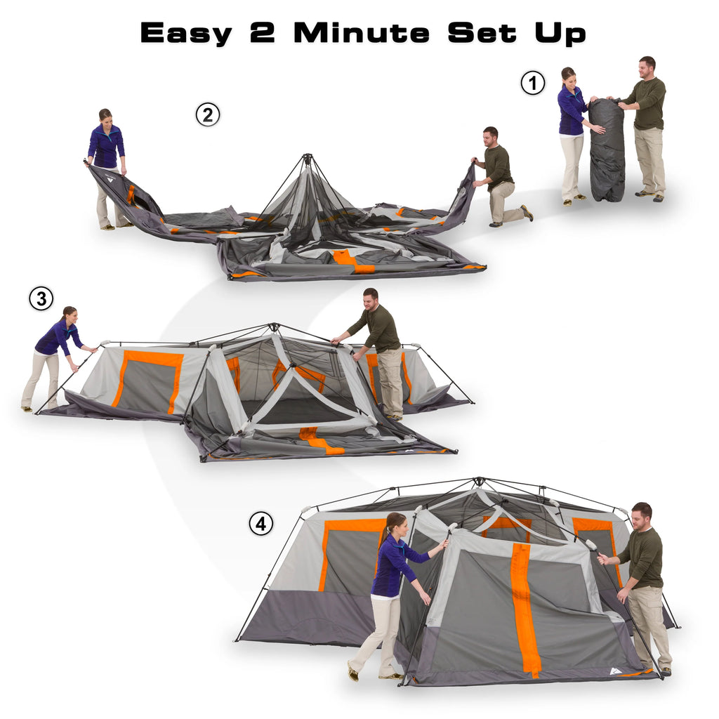 12-Person 3-Room Cabin Tent with Screen Room N77490