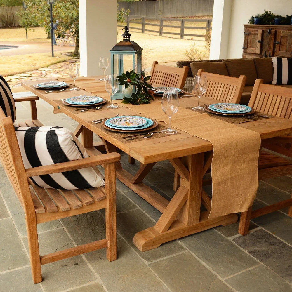 Grade A Teak 96" Rectangular Dining Table H282