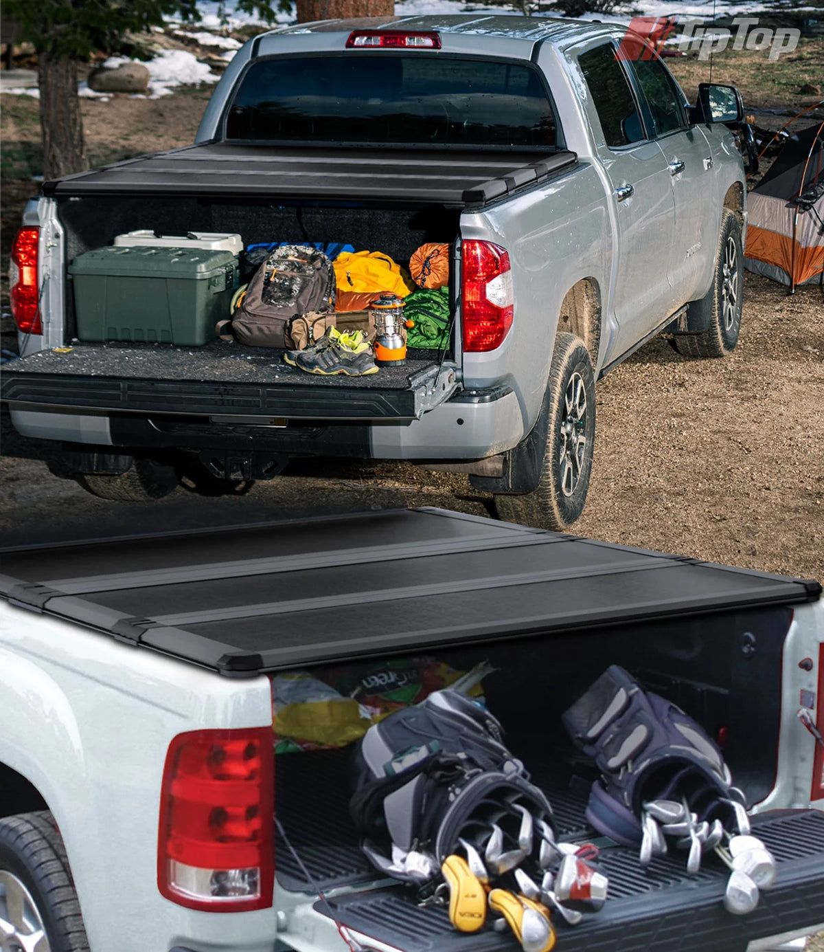 Tri-Fold Hard Tonneau Cover Truck Bed FRP 6.6ft Bed P652