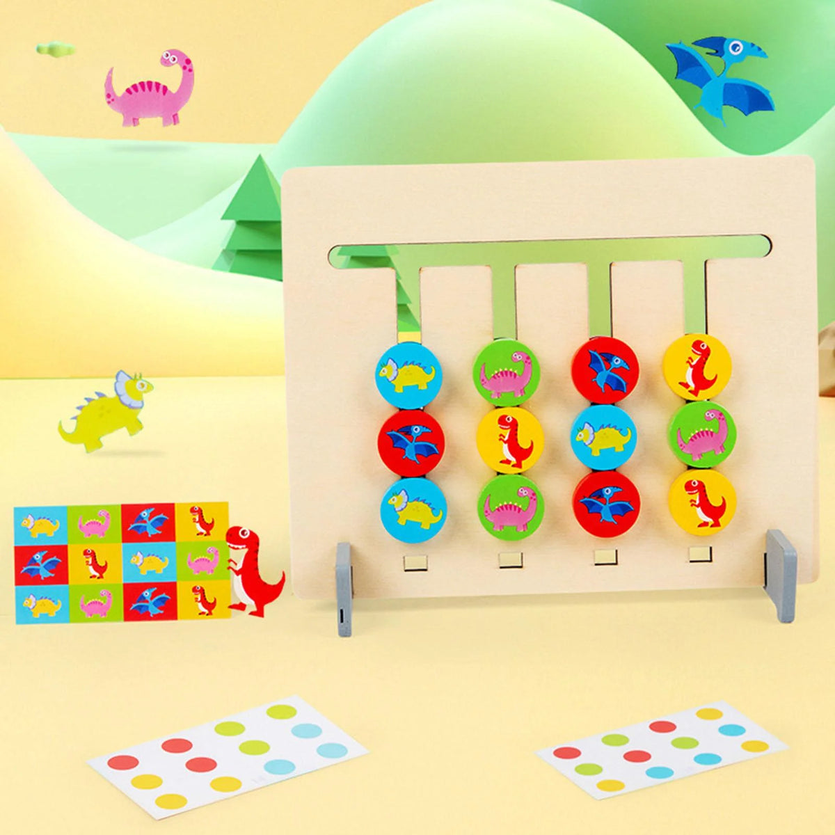 Slide Puzzle Shape Color Sorting Matching Education Toy Y289