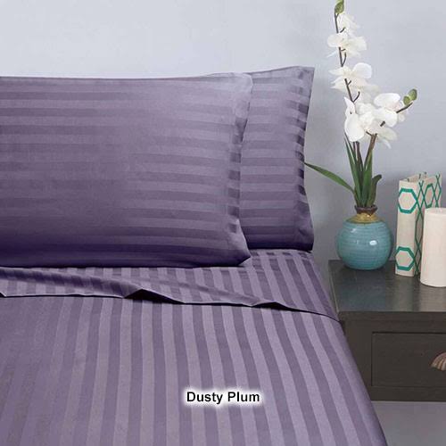 Blue King Dobby Stripe Sheet Set N117