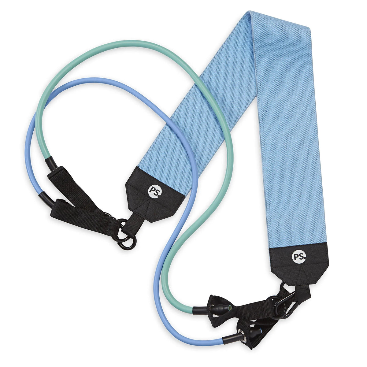 Resistance Tube Kit with Fabric Squat Belt, Blue/Purple U2565
