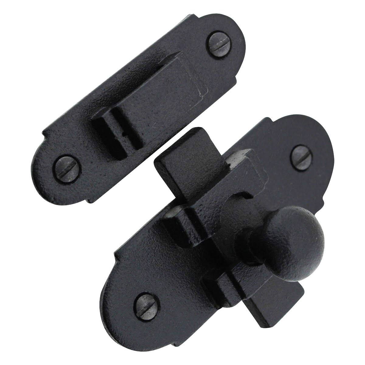 Black Iron Cabinet Latch 3 1/4 inch x 1 1/4 inch Pack of 8 Z4048