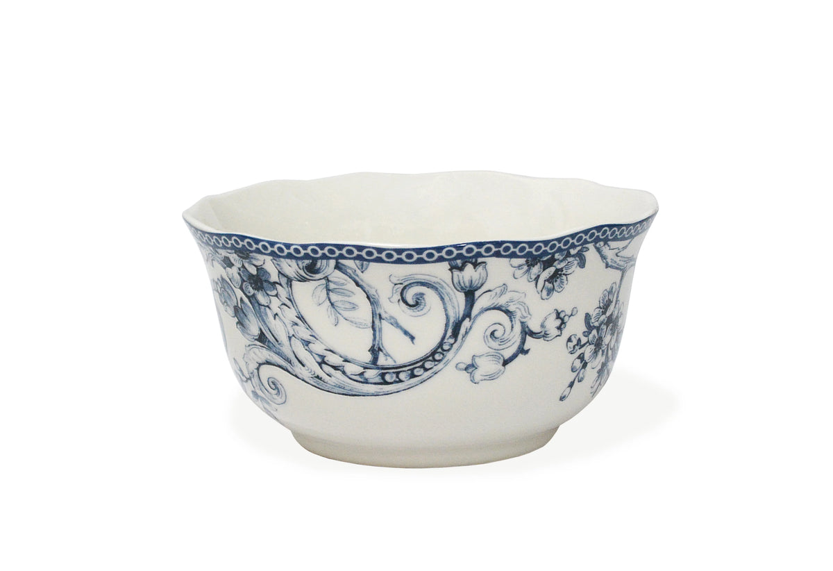 Square Porcelain Dinnerware Set, 16-piece, Blue Toile W937283