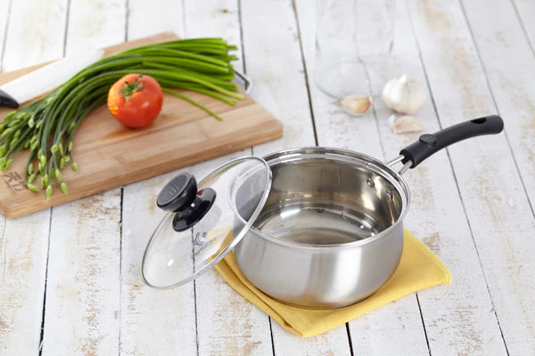 Stainless-Steel Sauce Pan with Glass Lid 18cm D4868