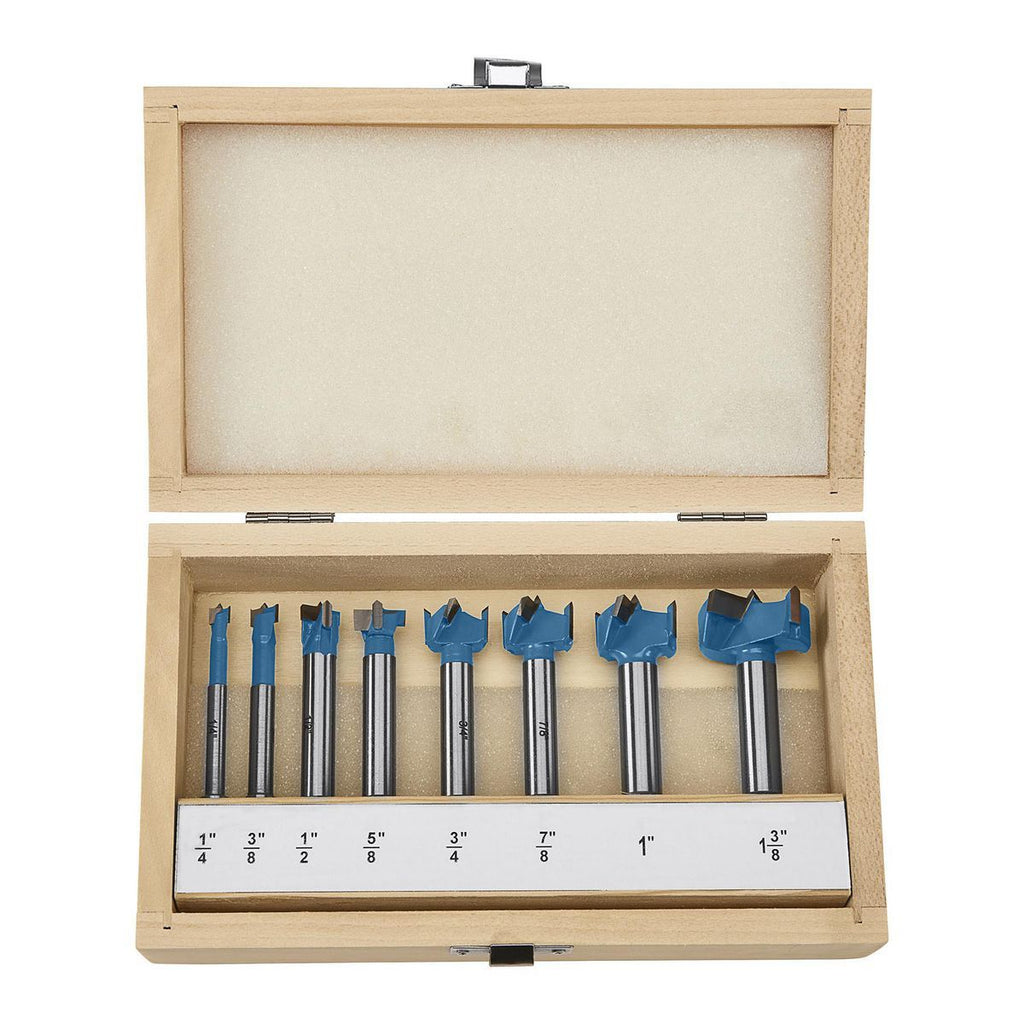 1/4 in. to 1-3/8 in. Carbide-Tipped Forstner Drill Bit Set, 8-Piece S36750