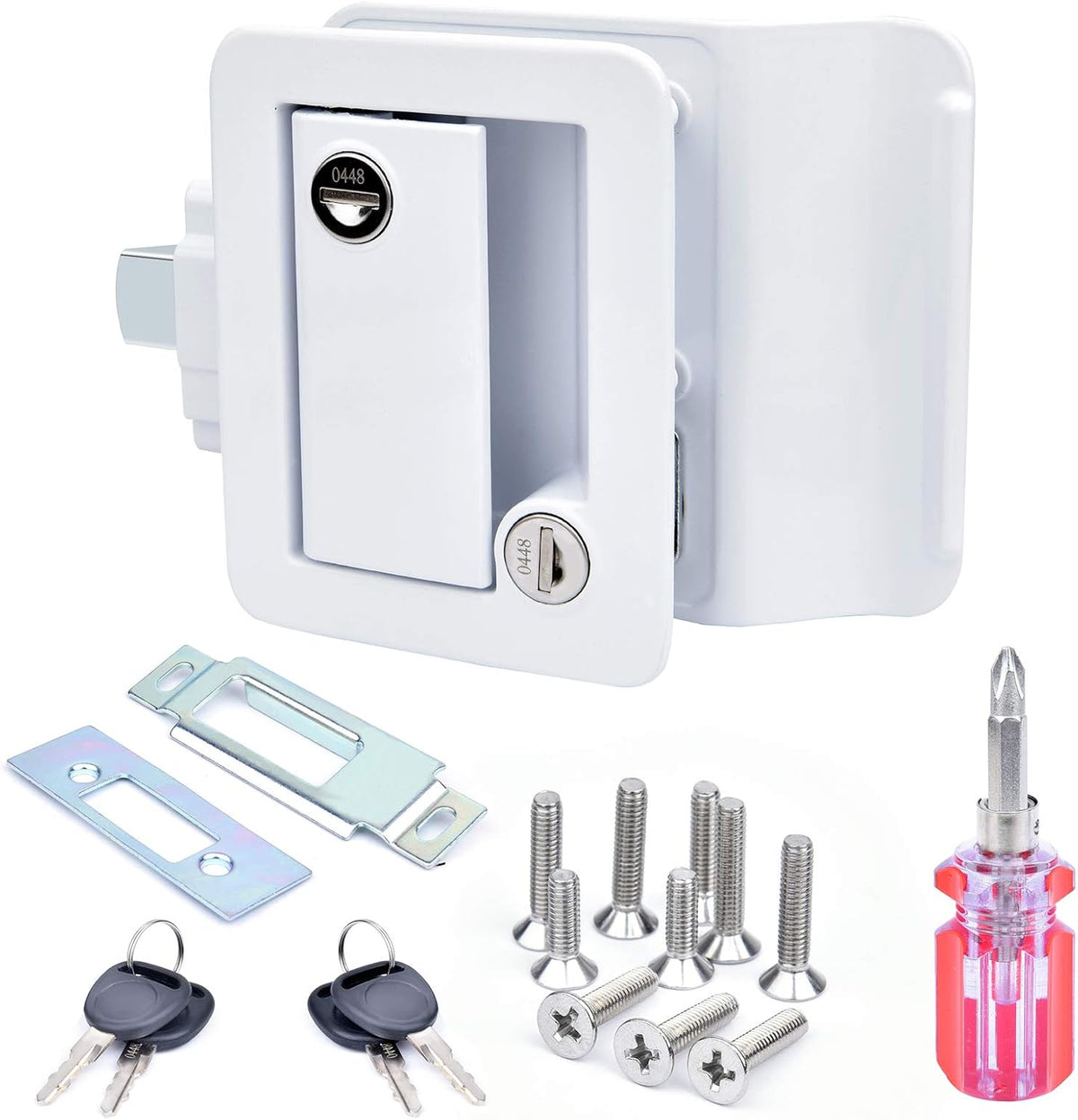 RV Entry Door Lock with Paddle Deadbolt Pack of 2 M76411