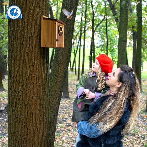 Wooden Hanging Bird House T232
