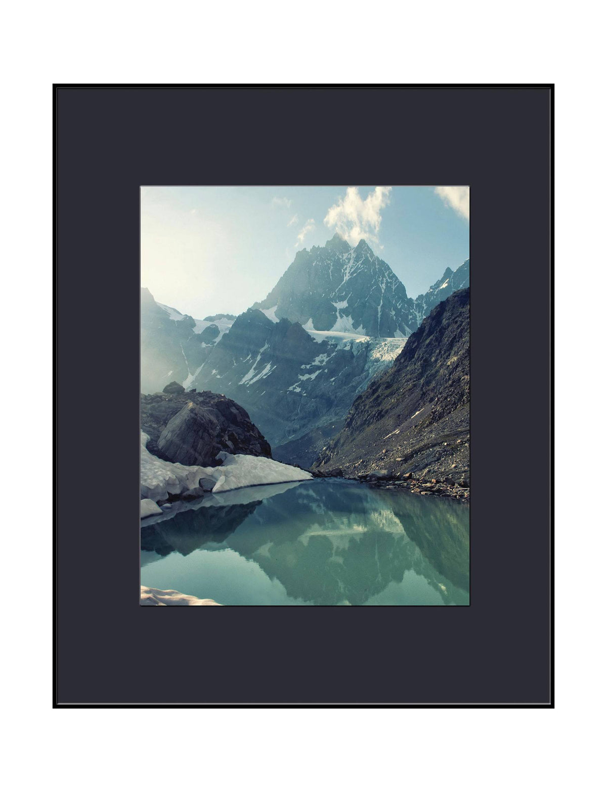 Black Aluminum Matted Wall Frame S67565