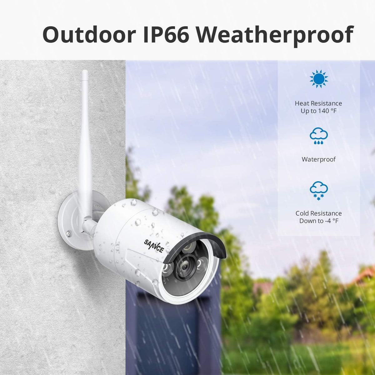 1080p 8 Channel Wireless Security Camera System with 4 Pcs Outdoor IP Cameras T874