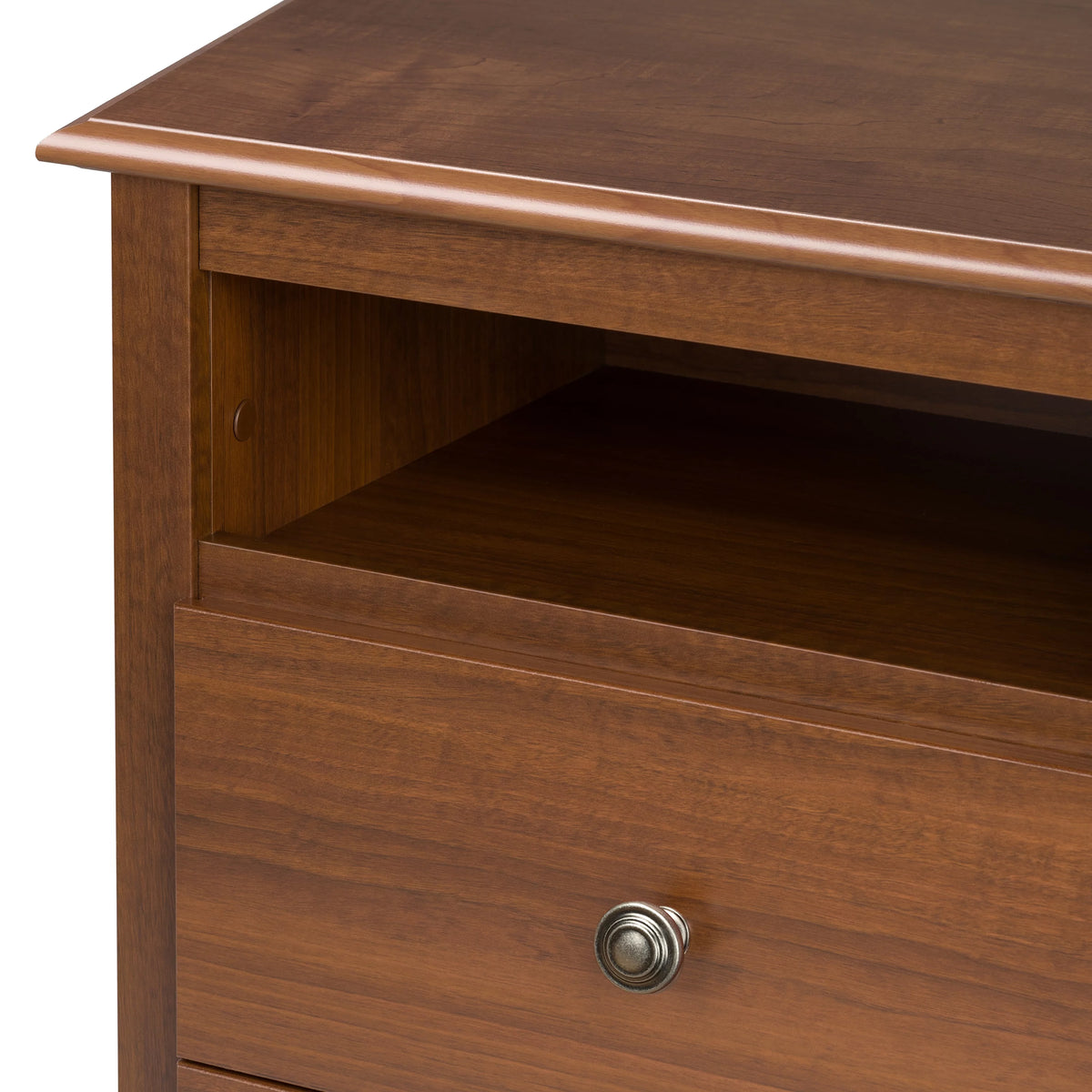 Cherry 2 Drawer Nightstand with Open Shelf A29549