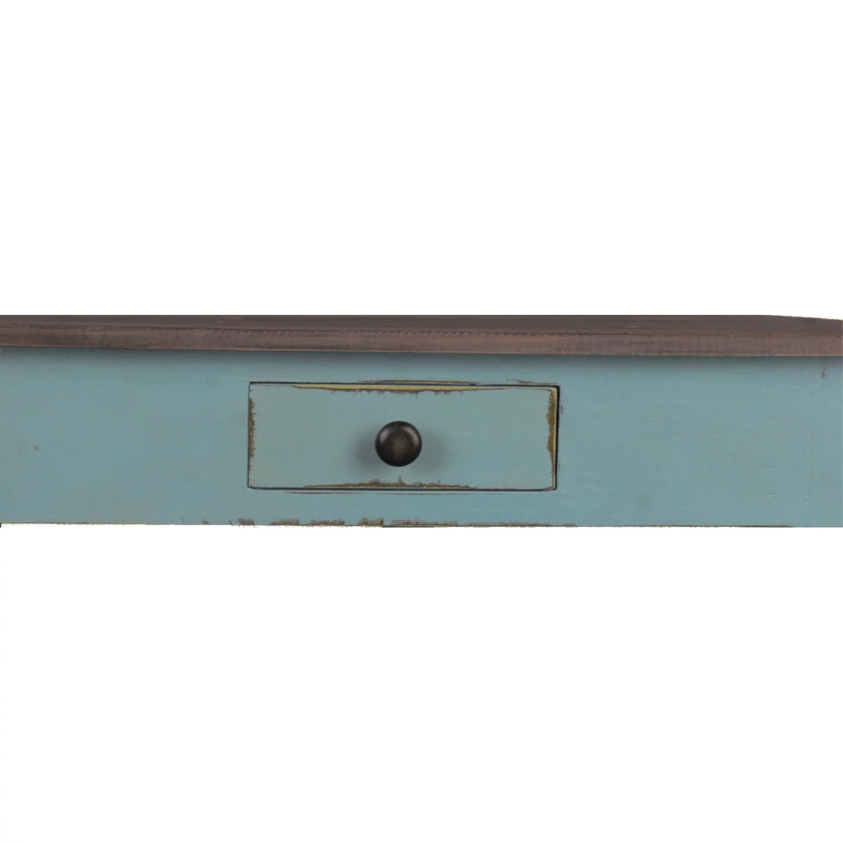 Distressed Beach Blue Corner Table A759009