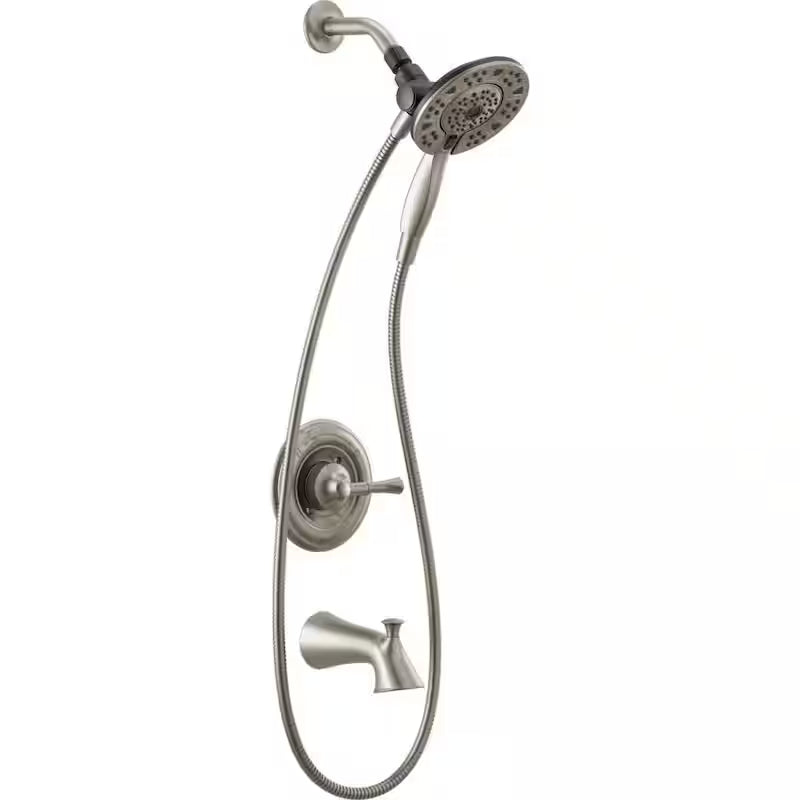 Single-Handle 4-Spray Tub and Shower Faucet Brushed Nickel B711847