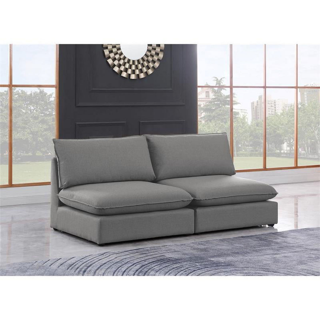 Grey Linen Textured Modular Sofa B49876