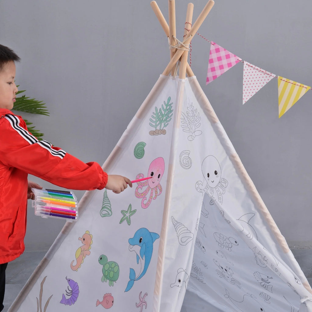 Paintable Teepee Play Tent Q78946