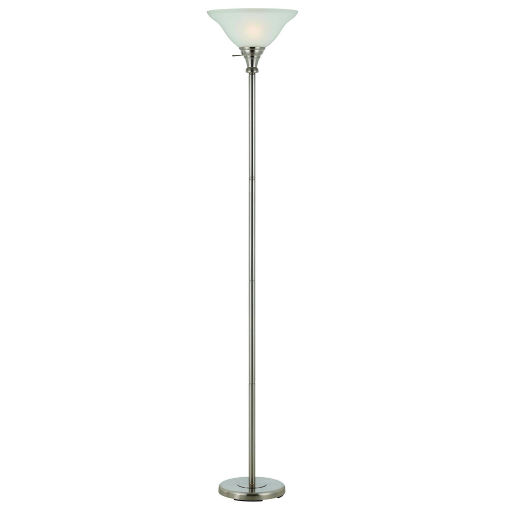 Brushed Steel Metal Torchiere C814898