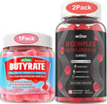 Butyrate Gummies with Probiotic Prebiotic Postbiotic Vitamin B Complex E82593