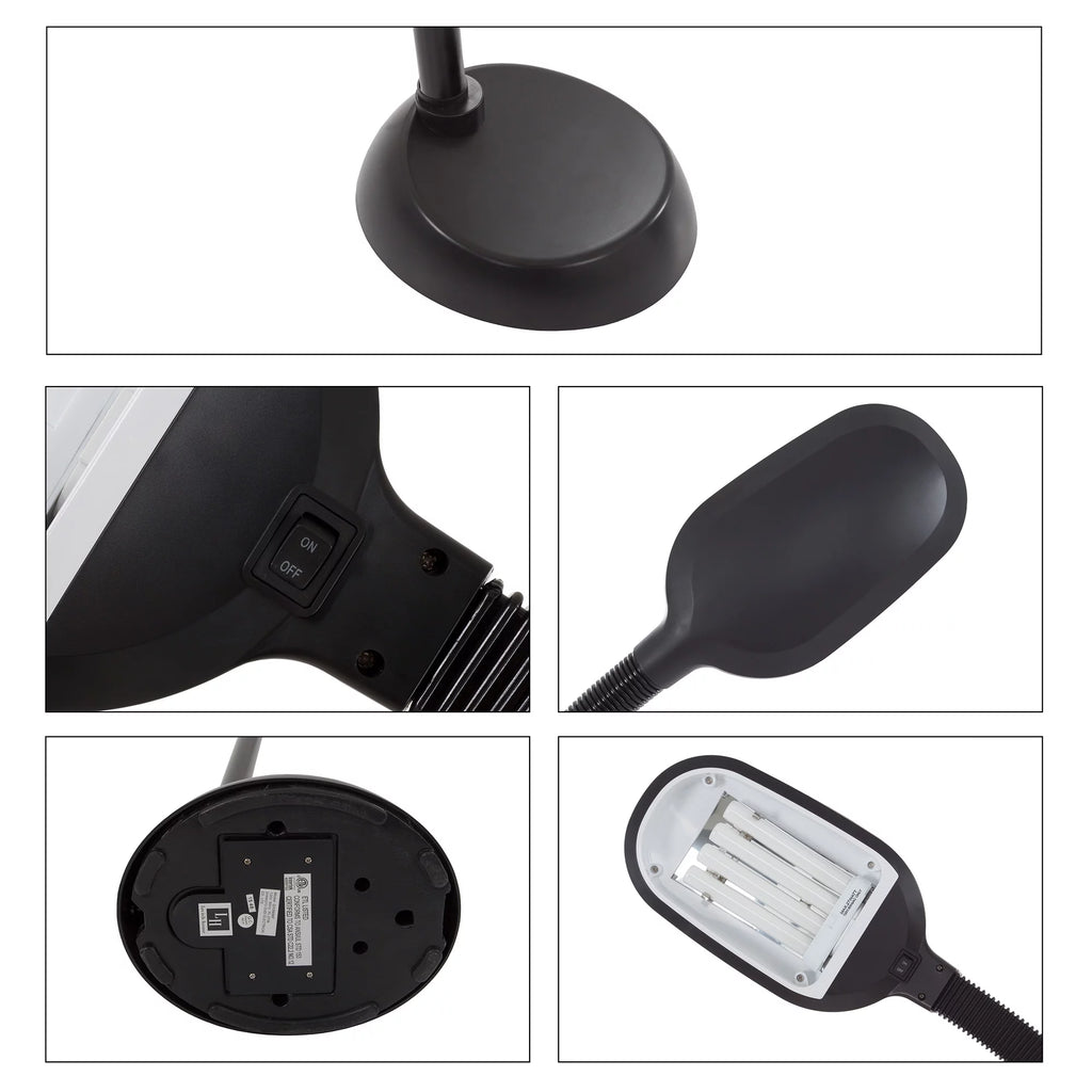 Black Floor Lamp with Bendable Neck J900955