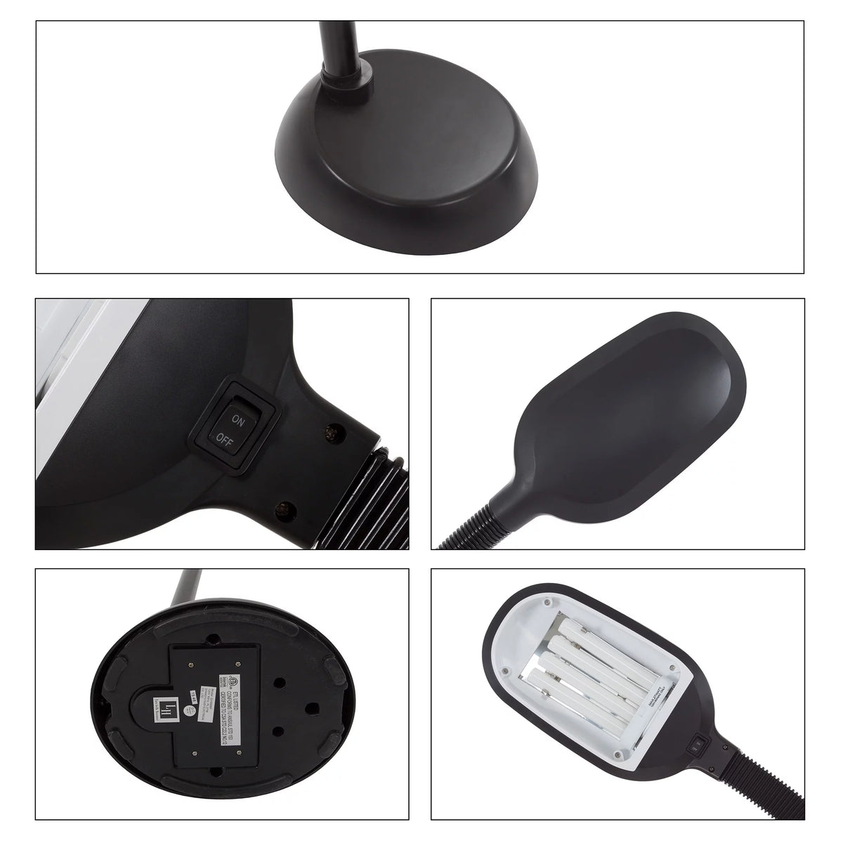 Black Floor Lamp with Bendable Neck J900955