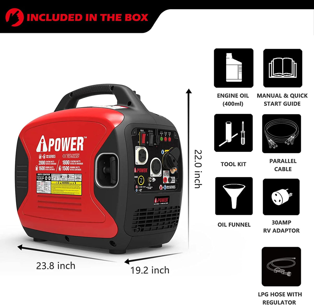 2000 Watt Dual Fuel Power Inverter X688367