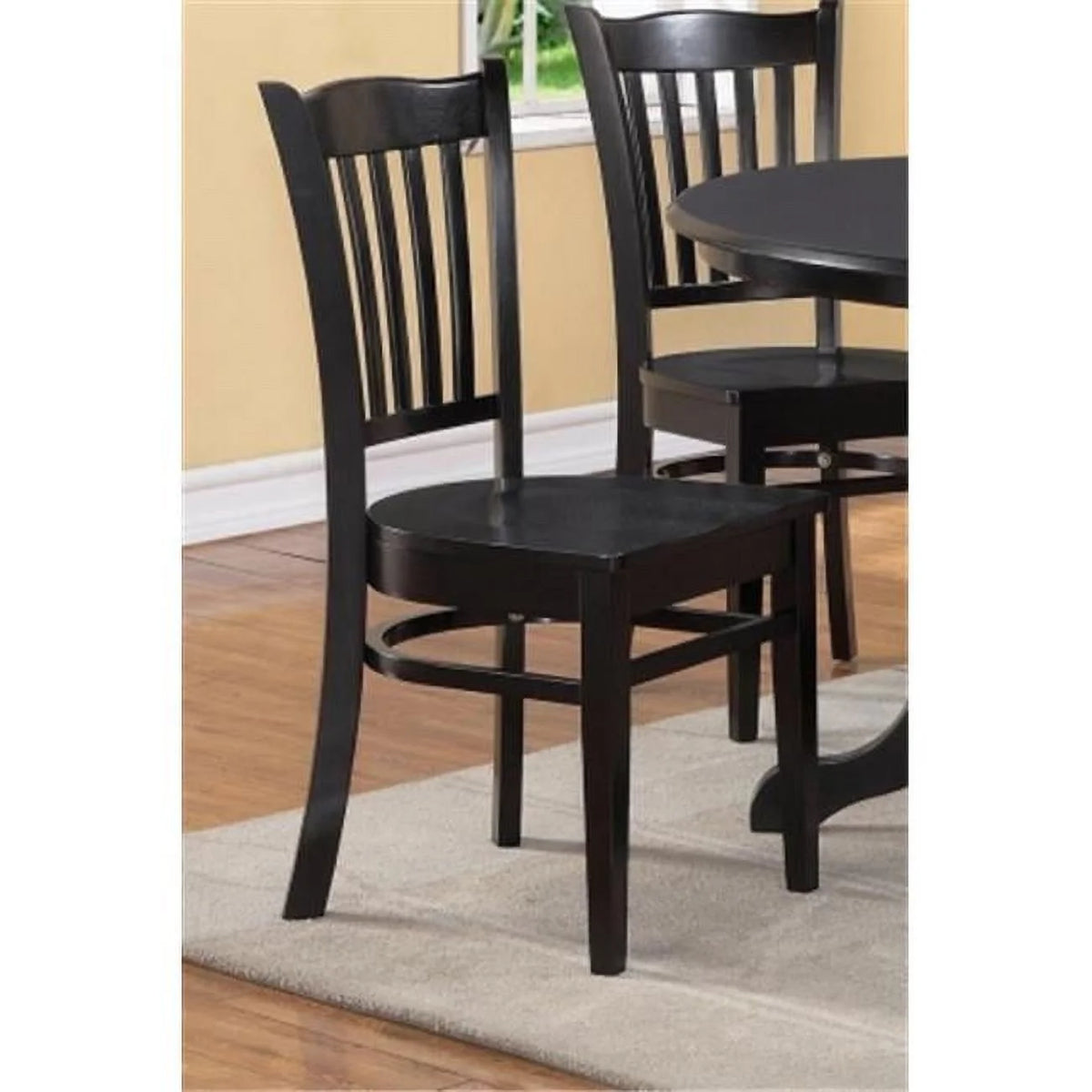 Black Wood Dining Chair Pack of 2 B33845