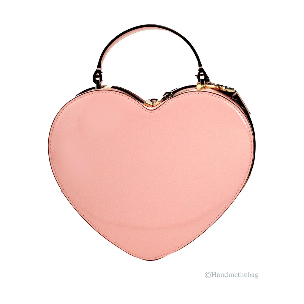 Patent Leather Top Handle Heart Crossbody Bag W53841