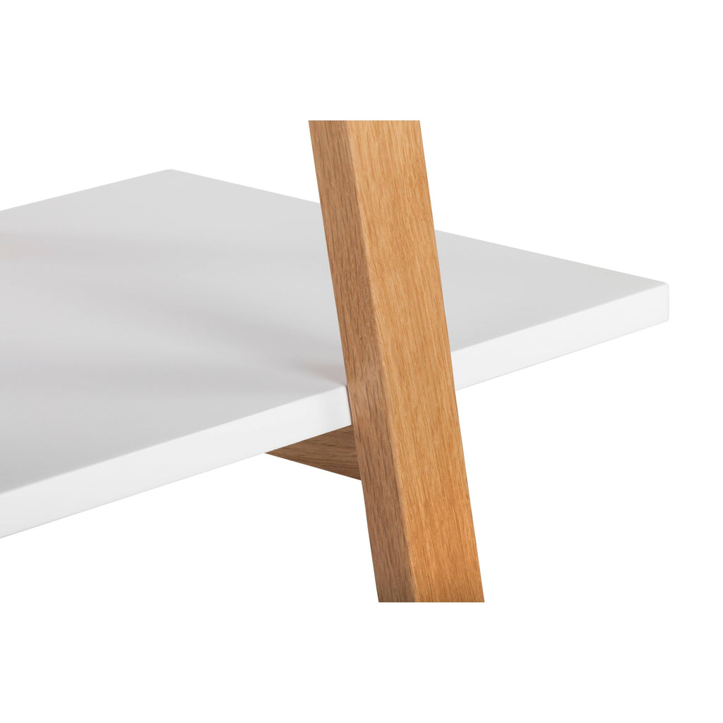 Oak/White Ladder Bookshelf D539