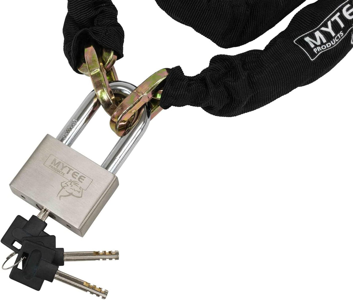 Anti Cut Security Chain and Lock Kit 6 Foot x 3/8 Inch Hardened Chain Y2172