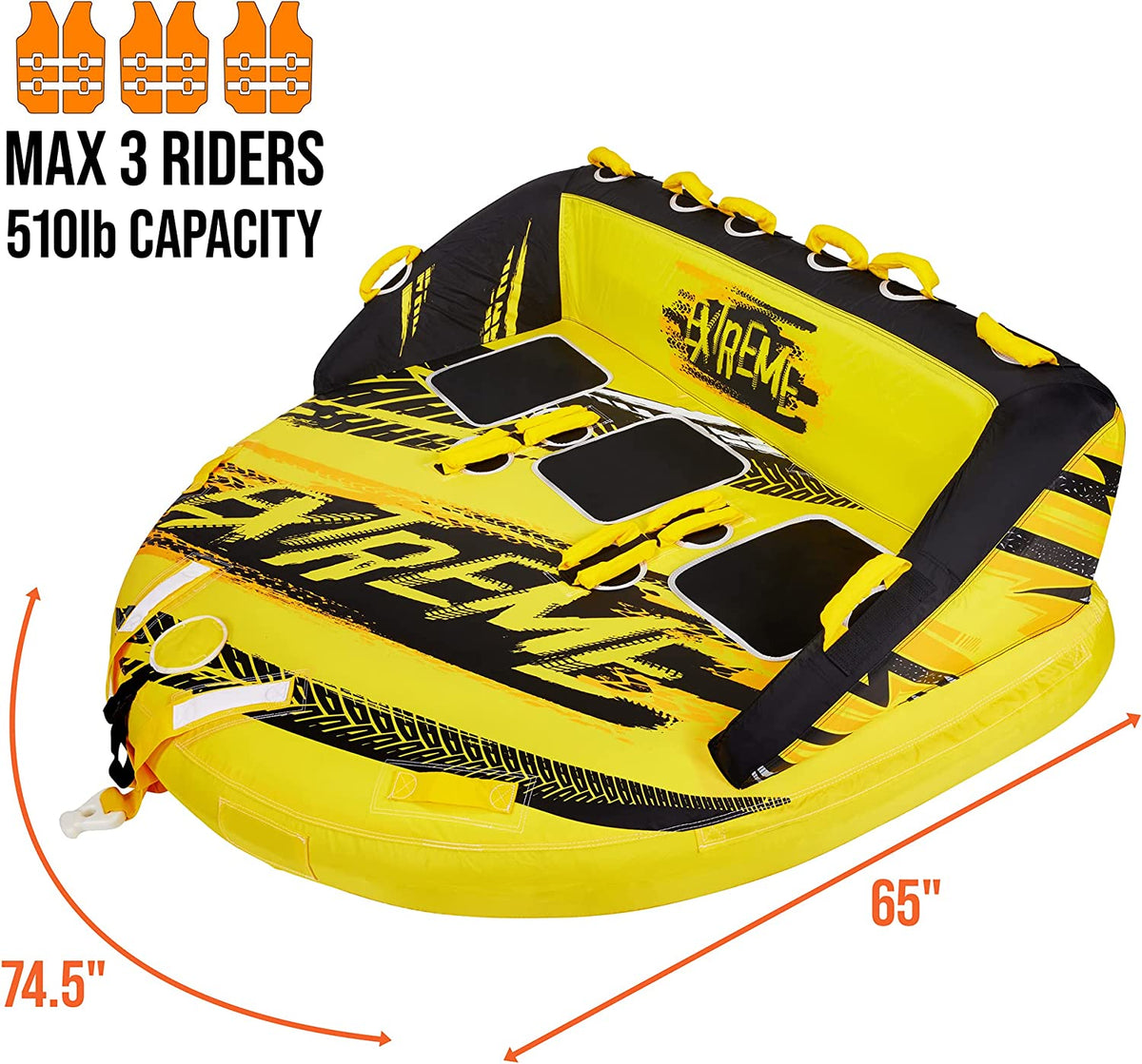 2 & 3 Person Towable Inflatable Water Tube S3598