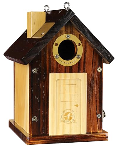 Wooden Hanging Bird House T232