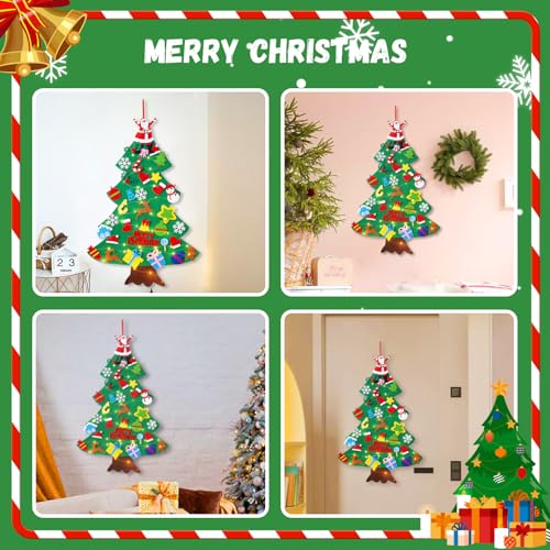 Felt Christmas Tree with 34 Ornaments and String Light R784733