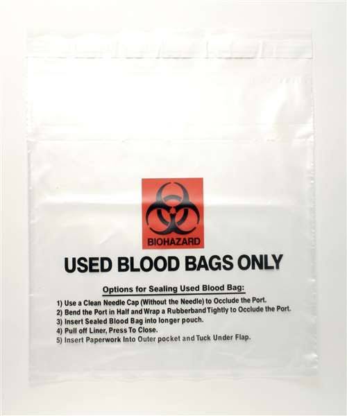Clear Blood Transport Bag - 10 x 10 - 2 Mils - Case/1000 H436