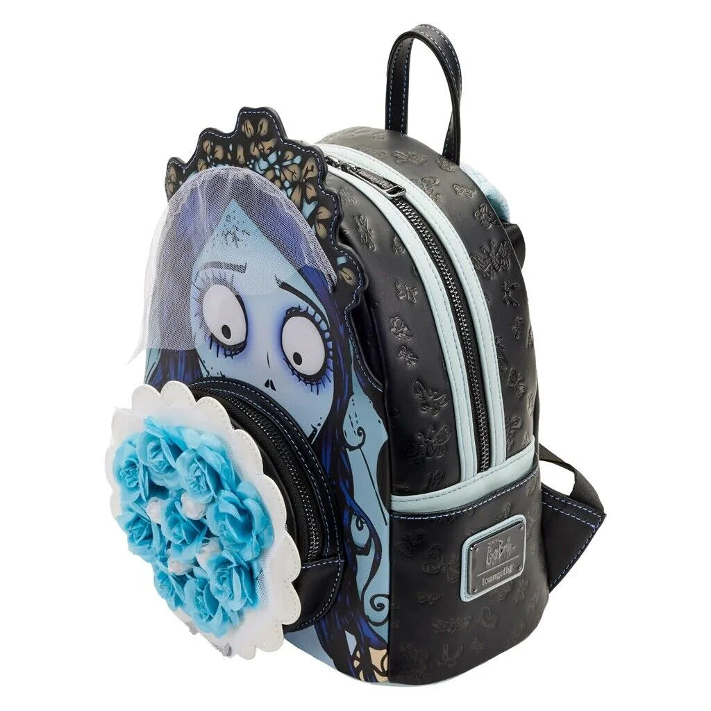Blue Flower Bouquet Mini Backpack Bag T994931