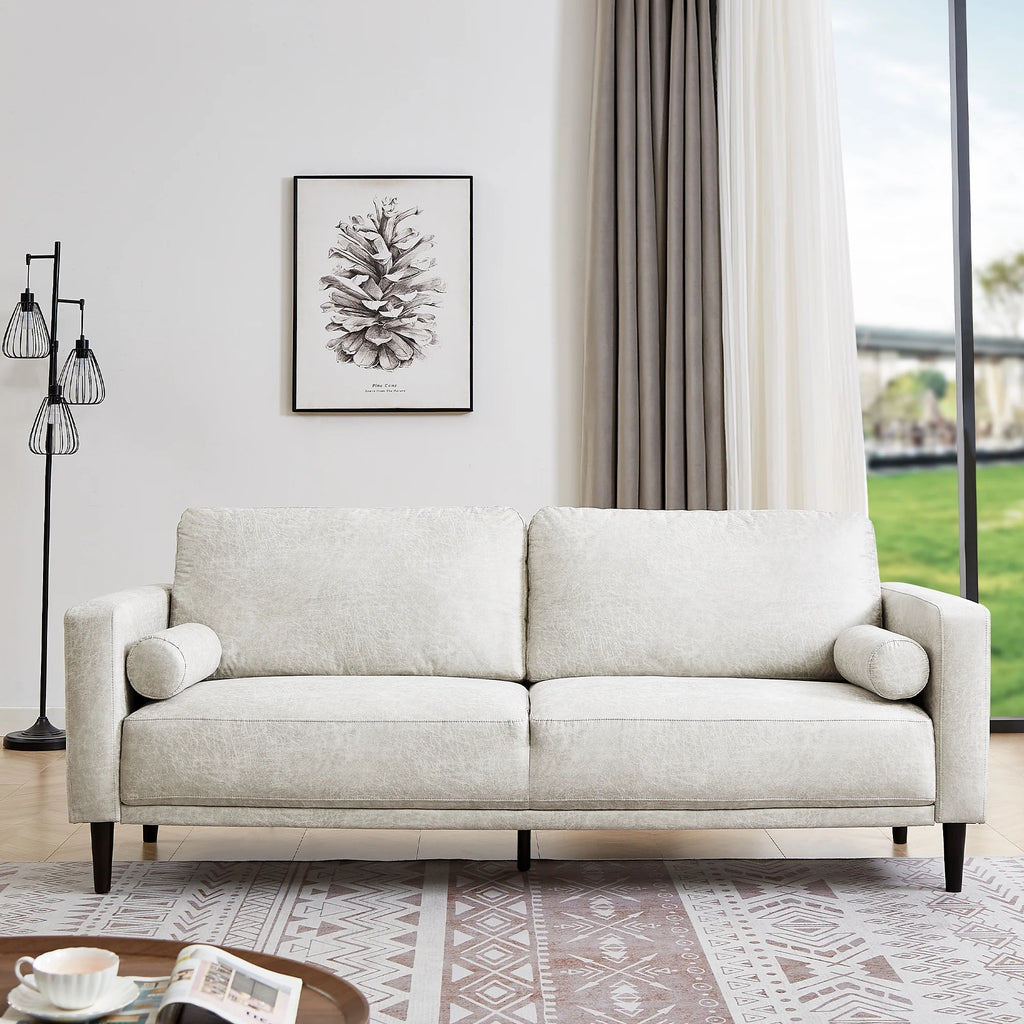 White 3 Seat Upholstered Sofa A51152