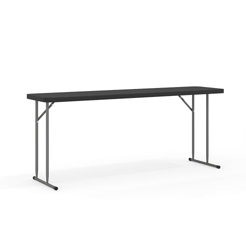 6' White Plastic Folding Training Table E32266