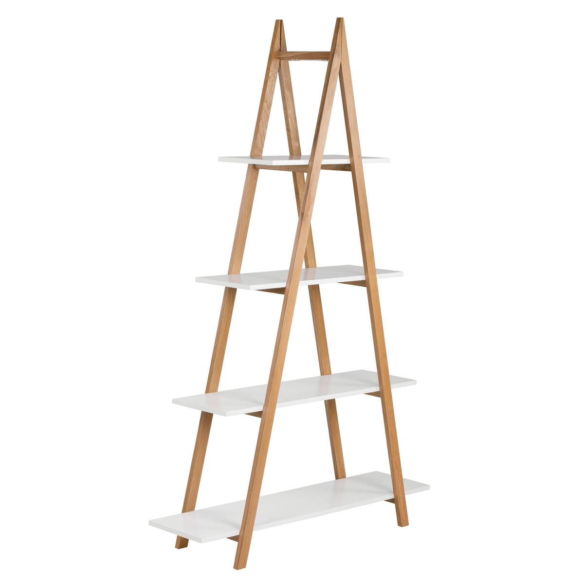 Oak/White Ladder Bookshelf D539