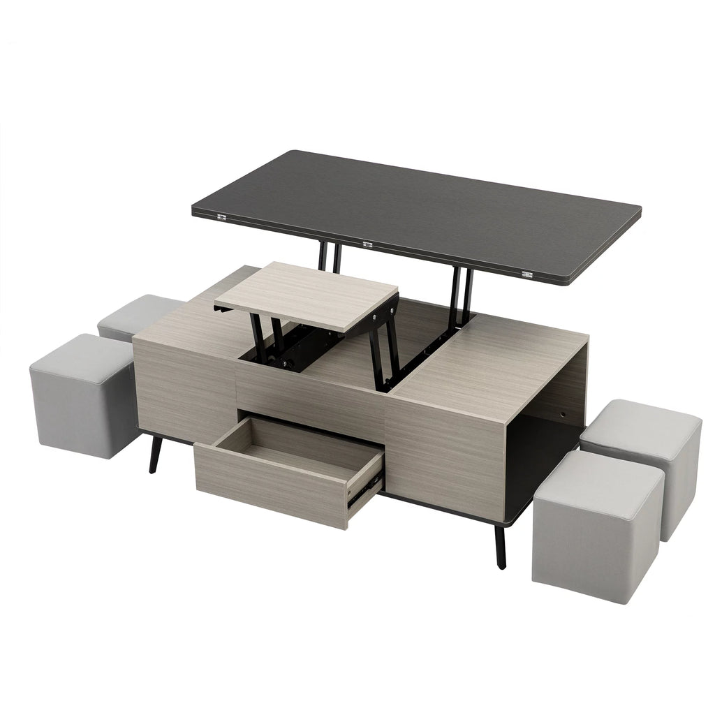 5 Pieces Lift Top Coffee Table Set with Storage F524913